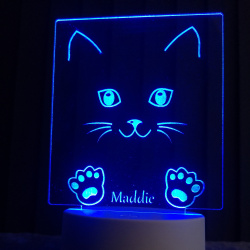 Personlig LED Natlys - Kat