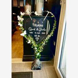 resport skilt"Hjerte" i klar akryl