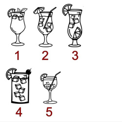 Akryl Drinkskort til bryllup, barnedb, konfirmation ...