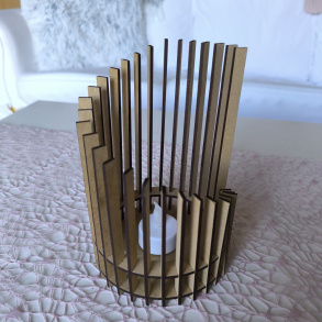 Fyrfadsstage Twist i fibertr