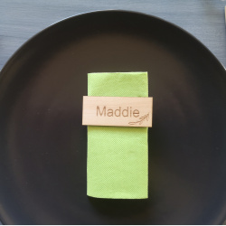 Bordkort firkantet i tr� til bryllup, barned�b, konfirmation ...