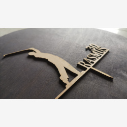 Caketopper golfer med navn i tr