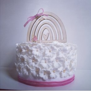 Regnbue Caketopper i tr