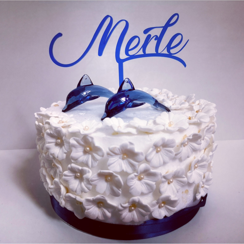 Caketopper Navn i Akryl