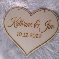 resport skilt "Hjerte" i tr