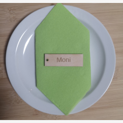 Bordkort firkantet i tr� til bryllup, barned�b, konfirmation ...