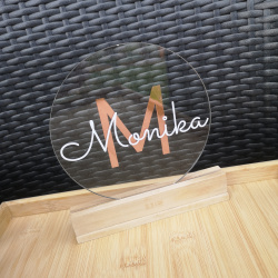 Blank Cirkel med fod til DIY projekter i Akryl