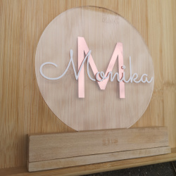 Blank Cirkel med fod til DIY projekter i Akryl