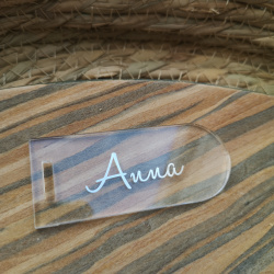 Blank Bordkort i klar Akryl til bryllup, barnedb, konfirmation ...- DIY