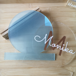 Blank Cirkel med fod til DIY projekter i Akryl