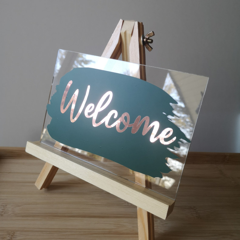 DIY Akryl Velkomstskilt til bryllup, barned�b, konfirmation ...