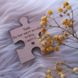 Personlig gave "Brik" med text