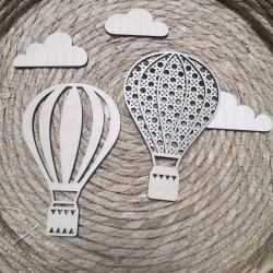 Ballon i tr med Rattan 