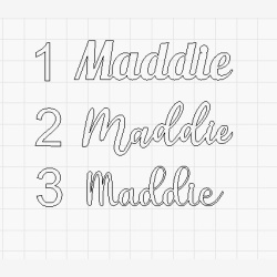 Bordkort navn i tr til bryllup, barnedb, konfirmation ...