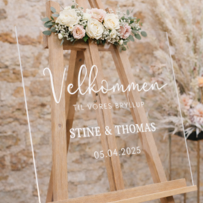 Akryl Velkomstskilt�til bryllup, barned�b, konfirmation ...