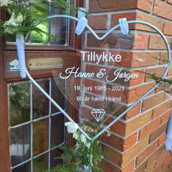�resport skilt�"Hjerte" i klar akryl