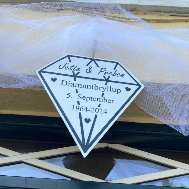 �resport skilt til Diamantbryllup