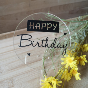 Blank Cake Topper til DIY projekter i Akryl - Kagetopper