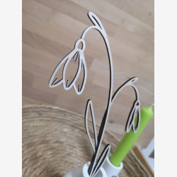 Udskret blomster i tr * vintergkker