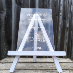 Akryl Velkomstskilttil bryllup, barnedb, konfirmation ...