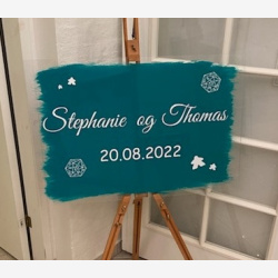 Akryl Velkomstskilttil bryllup, barnedb, konfirmation ...